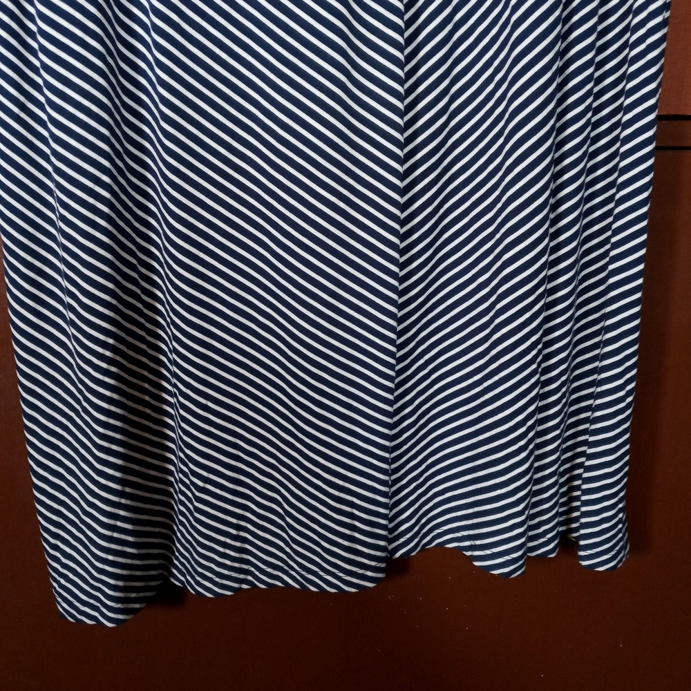 NWT Catherine's 4X (30-32) Gorgeous short Sleeve Blue Striped Nightgown - Picture 3 of 9